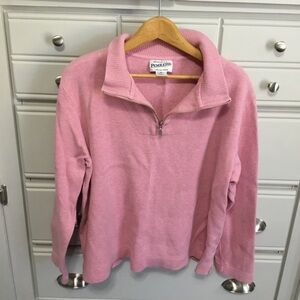 Pink Pendleton Cotton Quarter Zip Top XL
